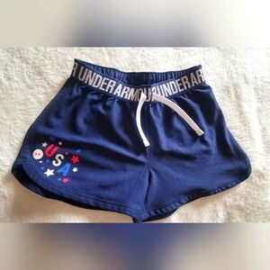 Under Armour Navy USA Athletic Shorts 7/8y.o.